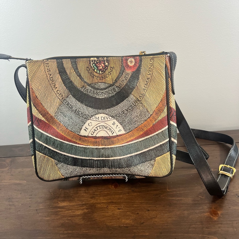 COPY - EUC Gattinoni planetarium pattern cross body bag  Size: 9.75x9.75x1.25